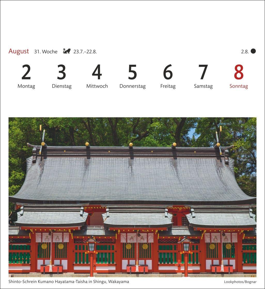 Beispielinhalt (Bild) Japan Sehnsuchtskalender 2027 - Wochenkalender mit 53 Postkarten