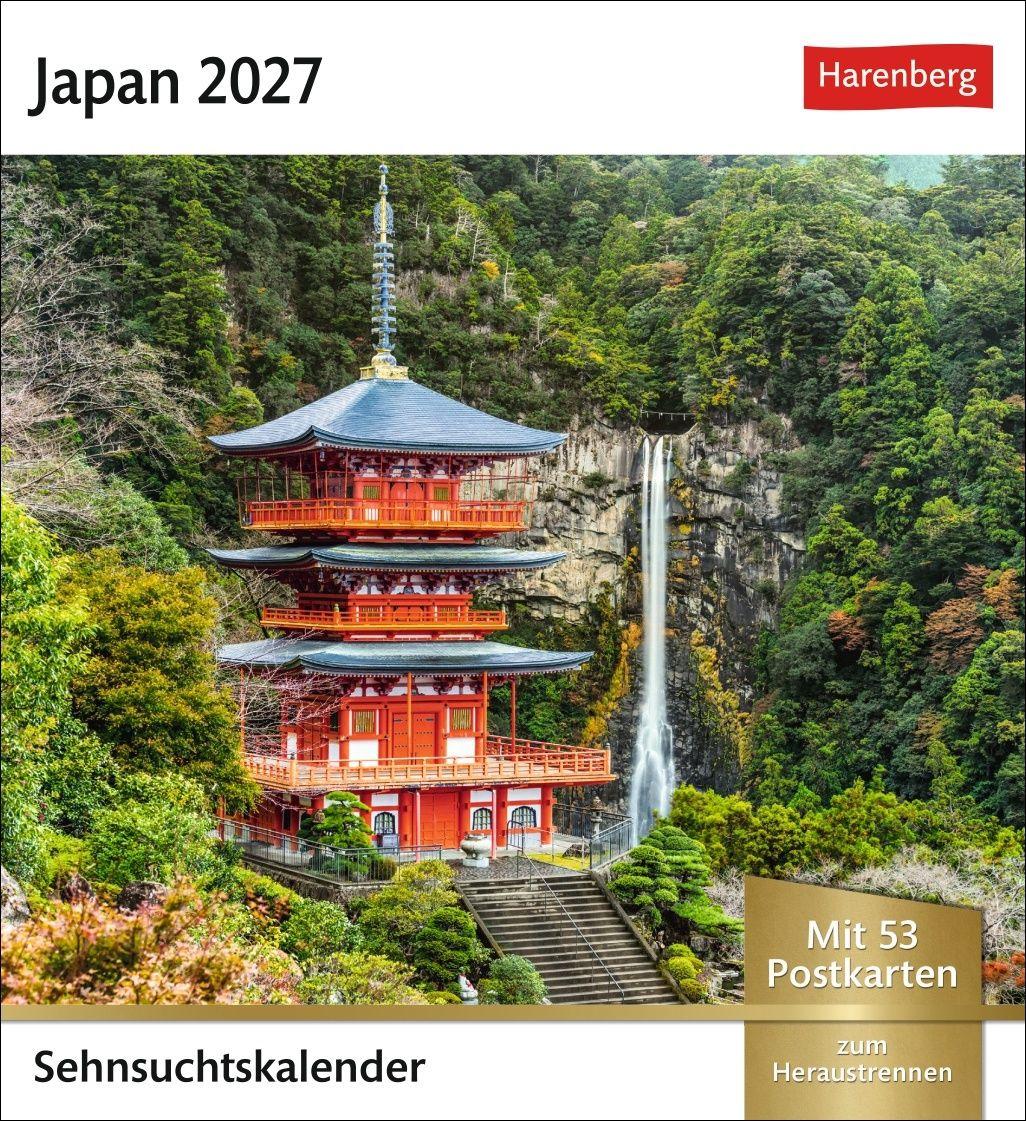 Vorderes Coverbild Japan Sehnsuchtskalender 2027 - Wochenkalender mit 53 Postkarten