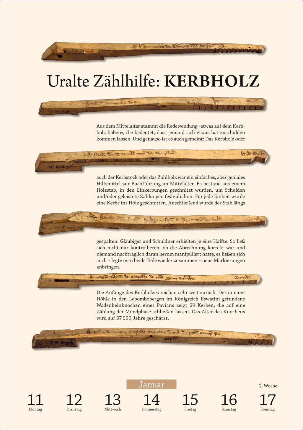 Beispielinhalt (Bild) SPIEGEL GESCHICHTE Geistesblitze Wochen-Kulturkalender 2027 - Die größten Erfindungen und Entdeckungen der Menschheit