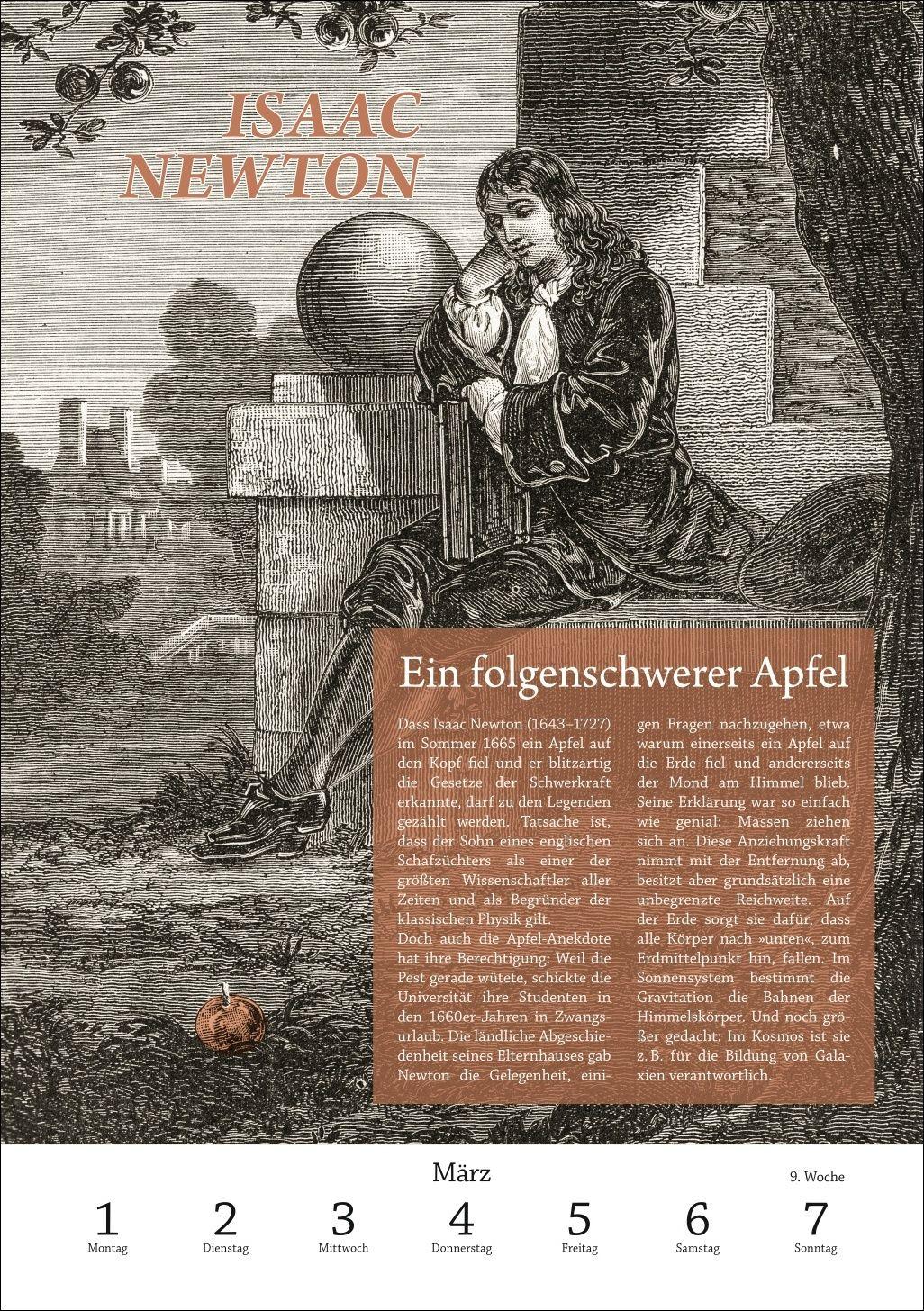 Beispielinhalt (Bild) SPIEGEL GESCHICHTE Geistesblitze Wochen-Kulturkalender 2027 - Die größten Erfindungen und Entdeckungen der Menschheit