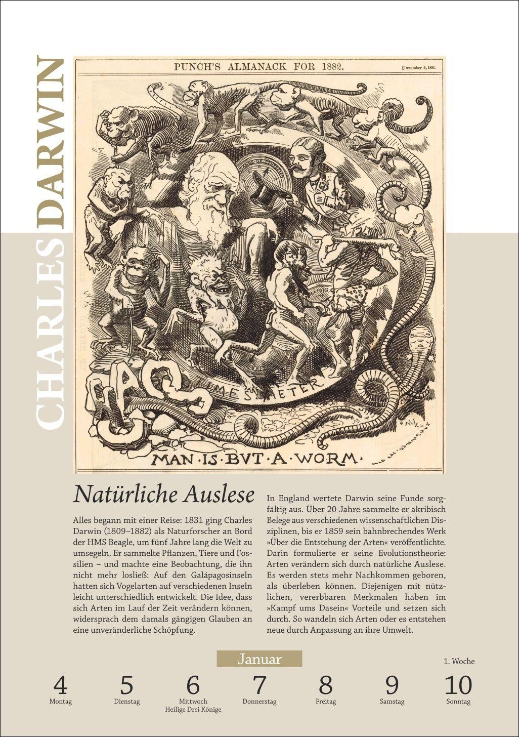 Beispielinhalt (Bild) SPIEGEL GESCHICHTE Geistesblitze Wochen-Kulturkalender 2027 - Die größten Erfindungen und Entdeckungen der Menschheit