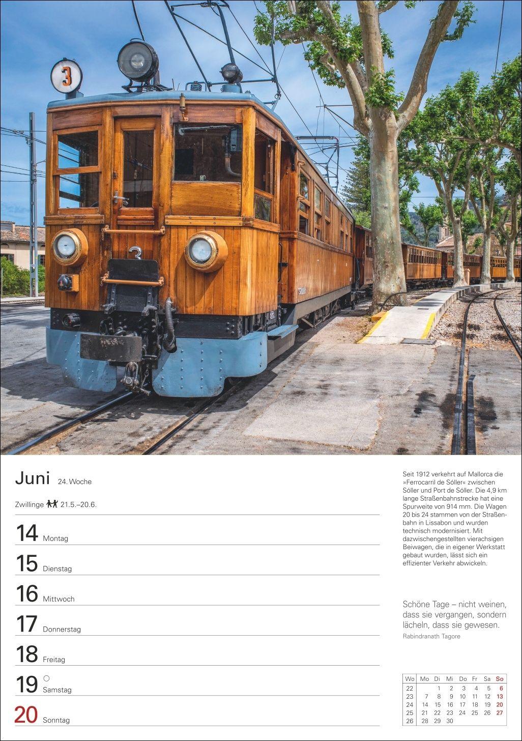 Beispielinhalt (Bild) Eisenbahnen Wochenplaner 2027 - 53 faszinierende Fotografien