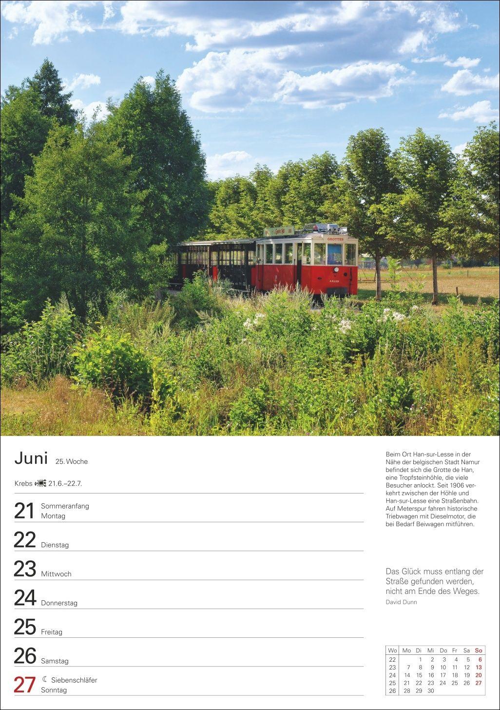 Beispielinhalt (Bild) Eisenbahnen Wochenplaner 2027 - 53 faszinierende Fotografien