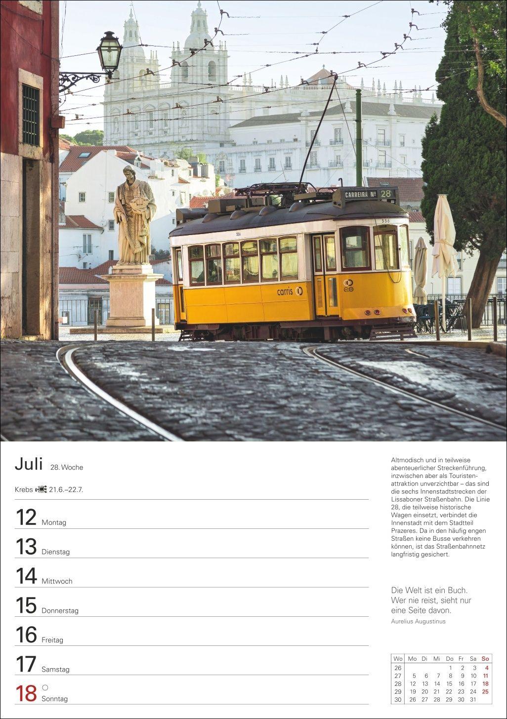 Beispielinhalt (Bild) Eisenbahnen Wochenplaner 2027 - 53 faszinierende Fotografien