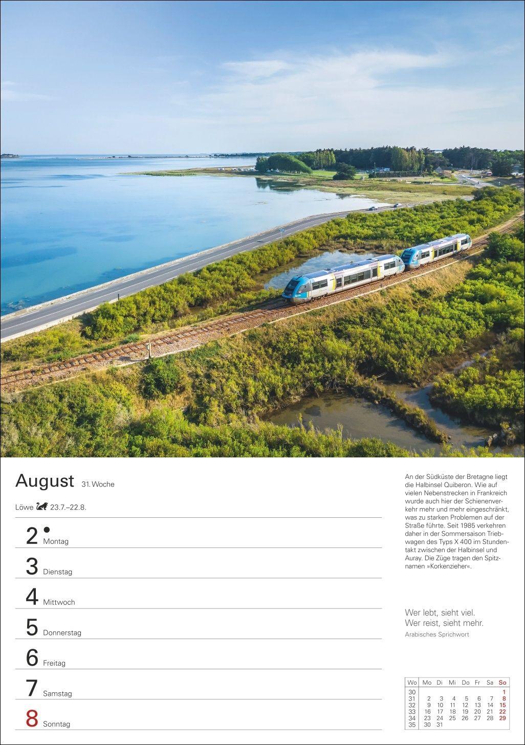 Beispielinhalt (Bild) Eisenbahnen Wochenplaner 2027 - 53 faszinierende Fotografien