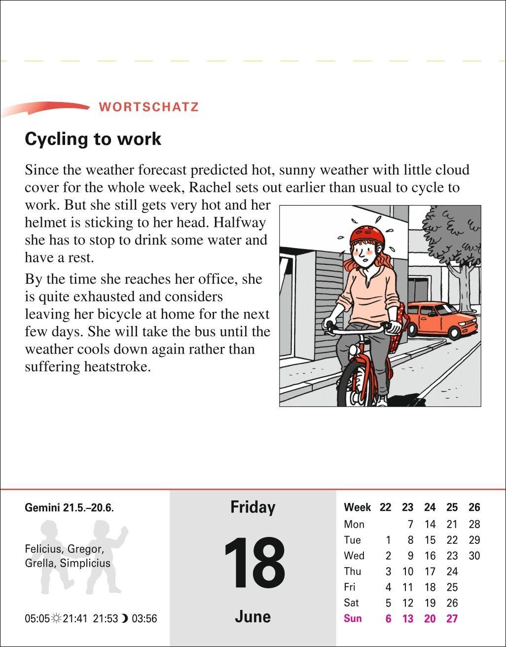 Beispielinhalt (Bild) Englisch Sprachkalender 2027 - Englisch lernen leicht gemacht - Tagesabreißkalender