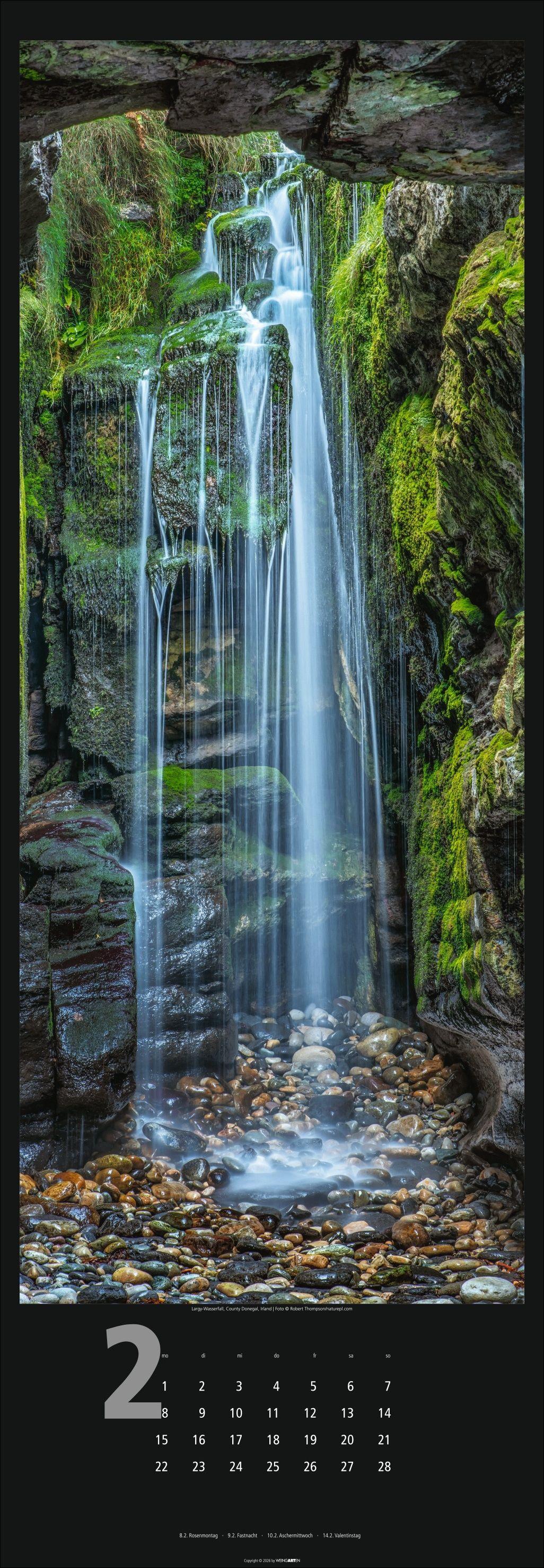 Beispielinhalt (Bild) Wasserfälle Kalender 2027
