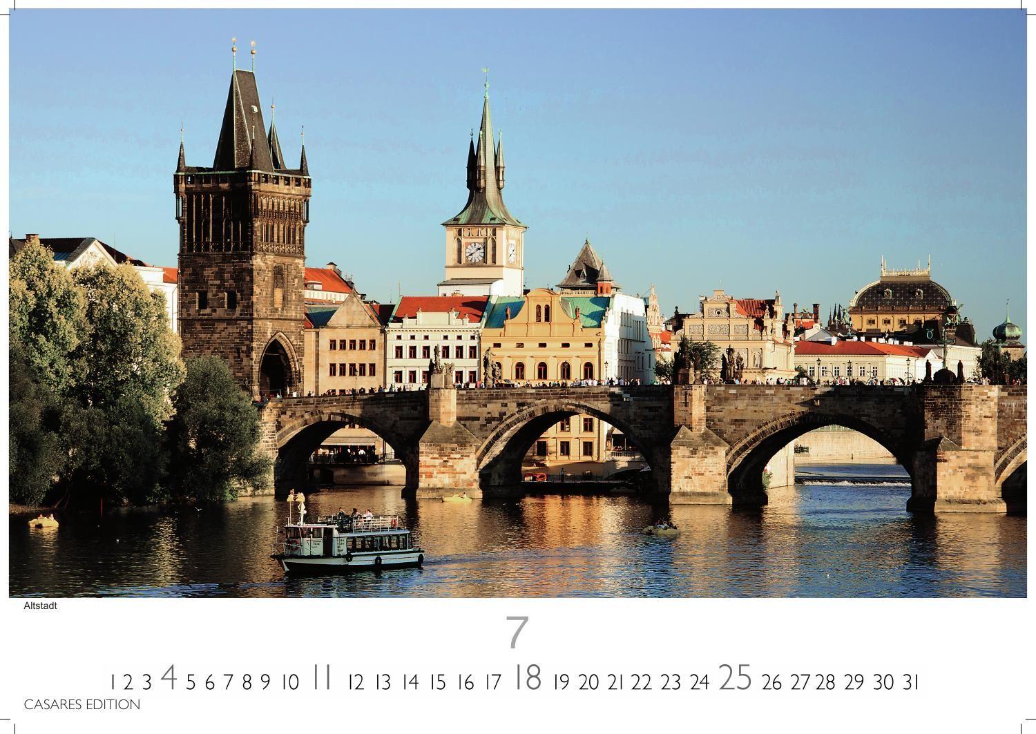 Beispielinhalt (Bild) Prag Kalender 2027 - Wandkalender | Fotokalender 35x50cm Grosses Format - Hochwertige Fotos von Prags bekanntesten Bauwerken, historischen Plätzen und malerischen Ecken