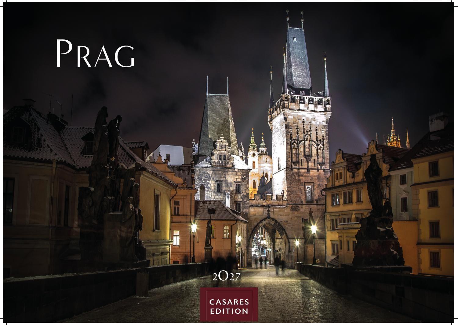 Vorderes Coverbild Prag Kalender 2027 - Wandkalender | Fotokalender 35x50cm Grosses Format - Hochwertige Fotos von Prags bekanntesten Bauwerken, historischen Plätzen und malerischen Ecken