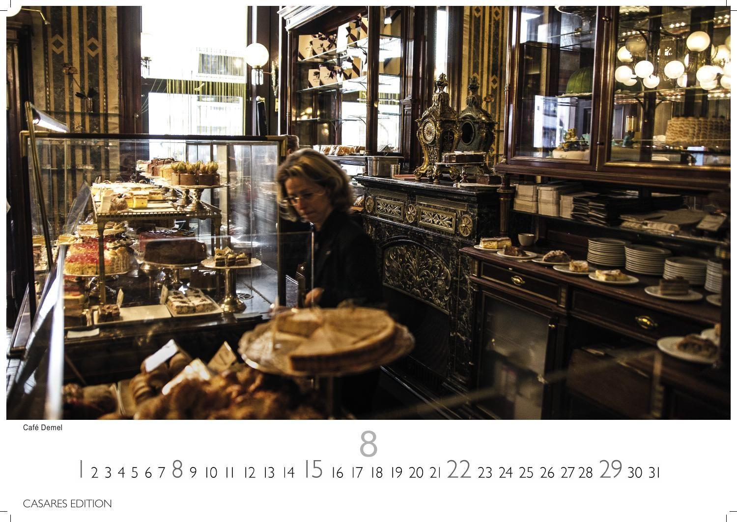 Beispielinhalt (Bild) Wiener Caféhaus Kultur Kalender 2027 - Wandkalender | Fotokalender| Österreich Kalender | Alpenländer 35x50cm Grosses Format | Historische & Kulturelle Kaffeehaus Motive | . & Geschenkidee