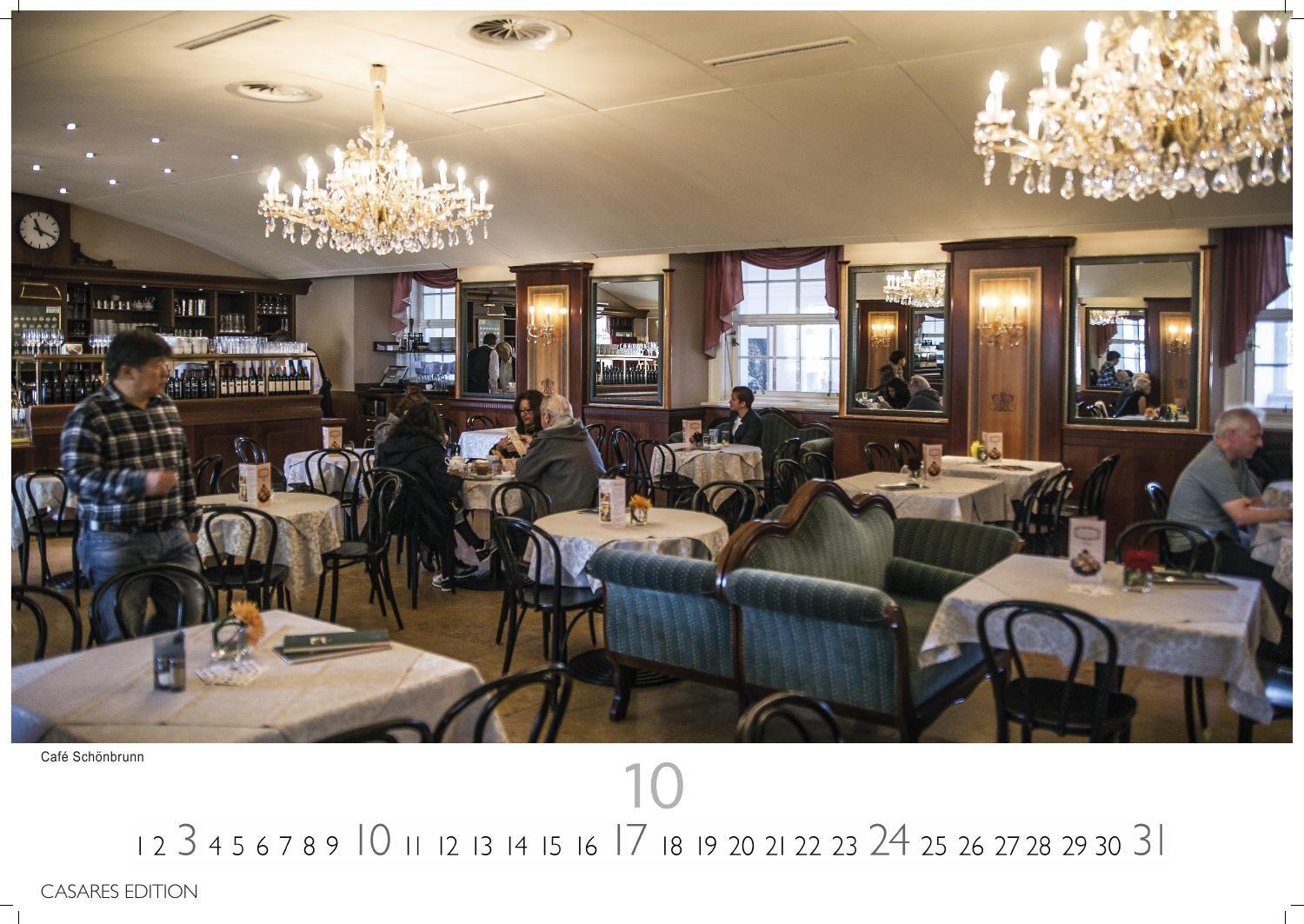Beispielinhalt (Bild) Wiener Caféhaus Kultur Kalender 2027 - Wandkalender | Fotokalender| Österreich Kalender | Alpenländer 35x50cm Grosses Format | Historische & Kulturelle Kaffeehaus Motive | . & Geschenkidee