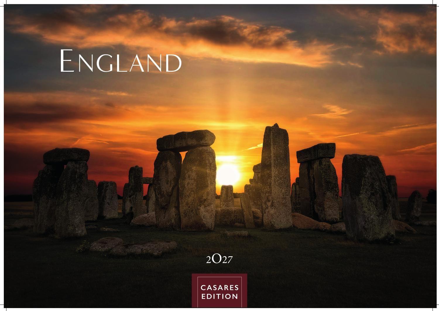 Vorderes Coverbild England Kalender 2027 - Wandkalender | Fotokalender England 35x50cm Grosses Format - Atemberaubende Fotos von bekannten Sehenswürdigkeiten und Naturwundern Englands