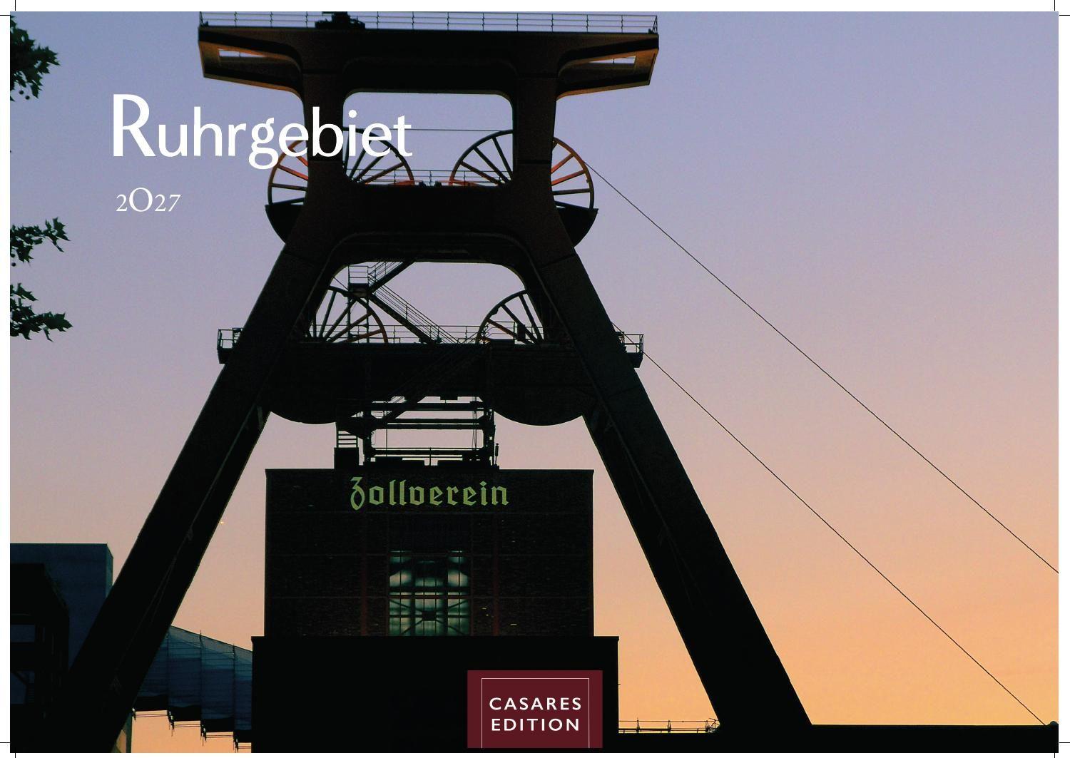 Vorderes Coverbild Ruhrgebiet Kalender 2027 - Wandkalender | Fotokalender Deutschland 35x50cm | beeindruckende Bilder von Zechen, Skylines & Landmarken, Düsburg, Essen,Bochum, Dortmund