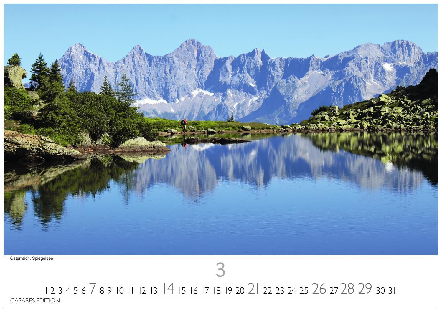 Beispielinhalt (Bild) Alpen Kalender 2027 - Wandkalender | Fotokalender | Alpenkalender | Alpenländer 24x35cm - Hochwertiger . mit atemberaubenden Bergmotiven, Perfekt für Naturliebhaber & Bergfans"