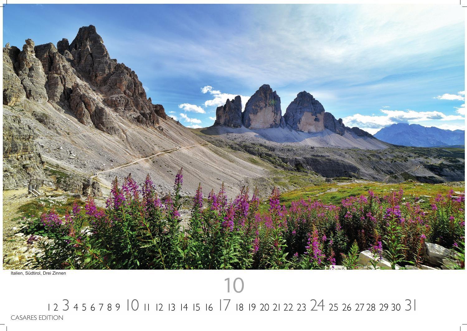 Beispielinhalt (Bild) Alpen Kalender 2027 - Wandkalender | Fotokalender | Alpenkalender | Alpenländer 24x35cm - Hochwertiger . mit atemberaubenden Bergmotiven, Perfekt für Naturliebhaber & Bergfans"