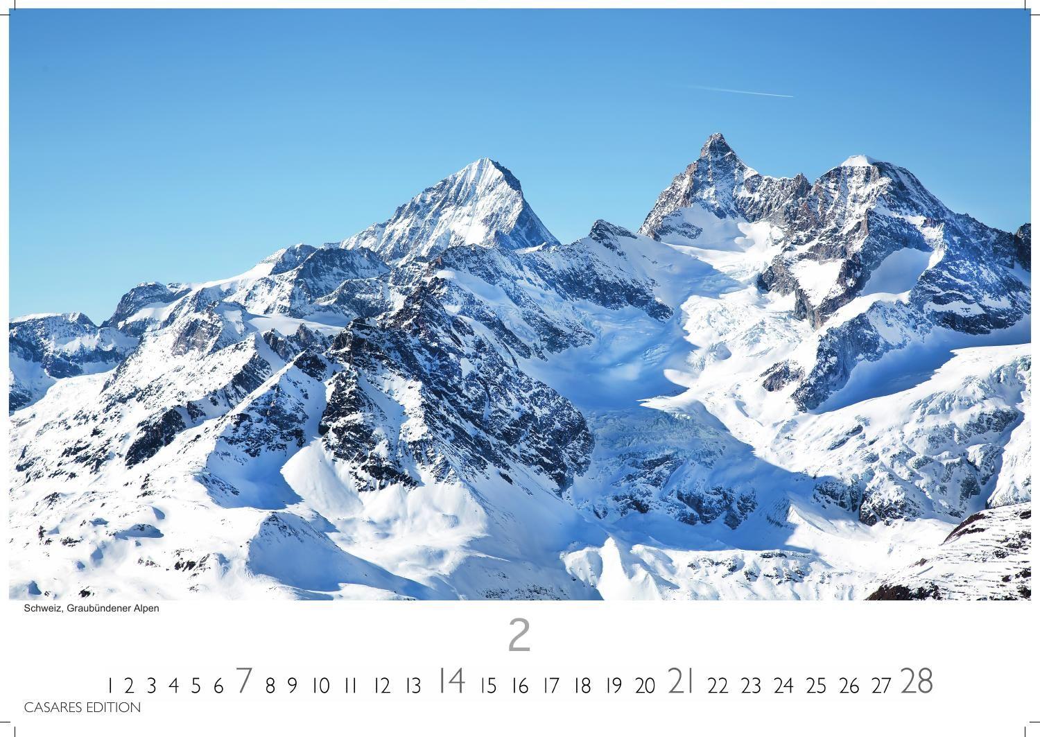 Beispielinhalt (Bild) Alpen Kalender 2027 - Wandkalender | Fotokalender | Alpenkalender | Alpenländer 24x35cm - Hochwertiger . mit atemberaubenden Bergmotiven, Perfekt für Naturliebhaber & Bergfans"
