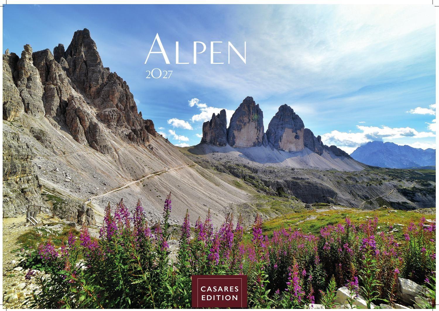 Vorderes Coverbild Alpen Kalender 2027 - Wandkalender | Fotokalender | Alpenkalender | Alpenländer 35x50cm Grosses Format - Hochwertiger . mit atemberaubenden Bergmotiven, Perfekt für Naturliebhaber & Bergfans