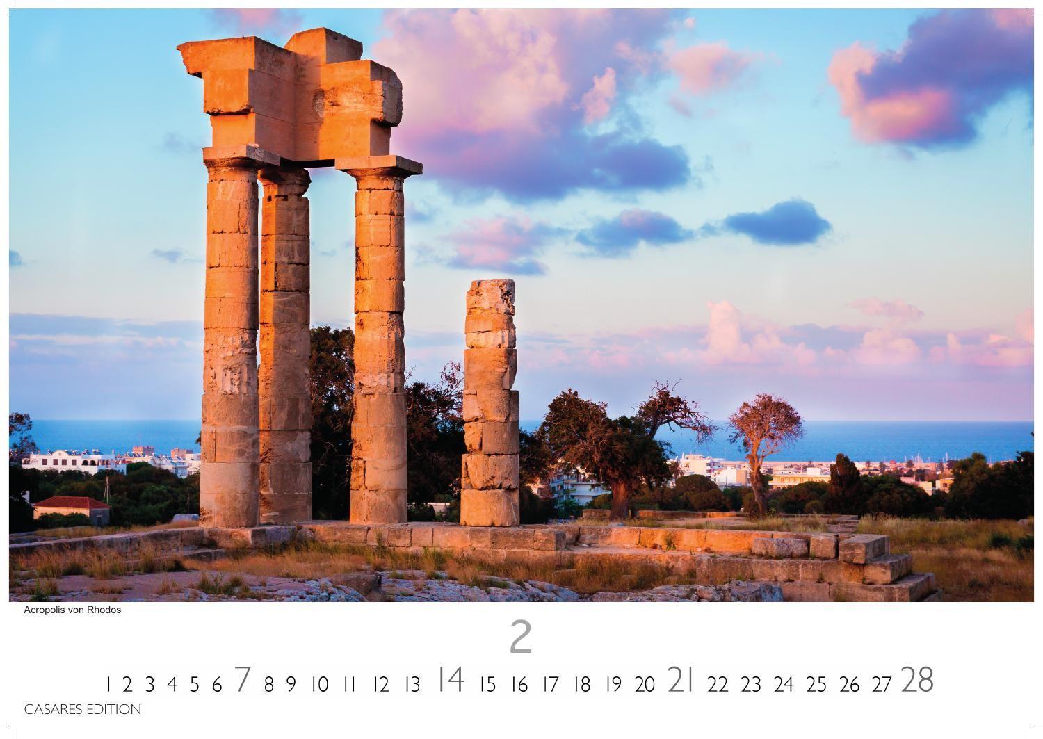 Beispielinhalt (Bild) Rhodos Kalender 2027 - Wandkalender | Fotokalender Griechenland 35x50cm Großformat, Premium Qualität, Urlaub, Ferien, Reise & Lifestyle - Perfekt für Rodos Fans & Reisebegeisterte.