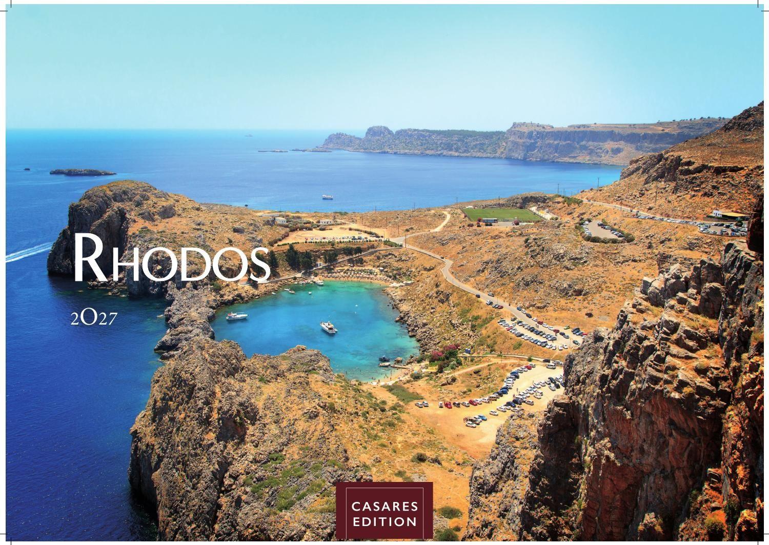 Vorderes Coverbild Rhodos Kalender 2027 - Wandkalender | Fotokalender Griechenland 35x50cm Großformat, Premium Qualität, Urlaub, Ferien, Reise & Lifestyle - Perfekt für Rodos Fans & Reisebegeisterte.