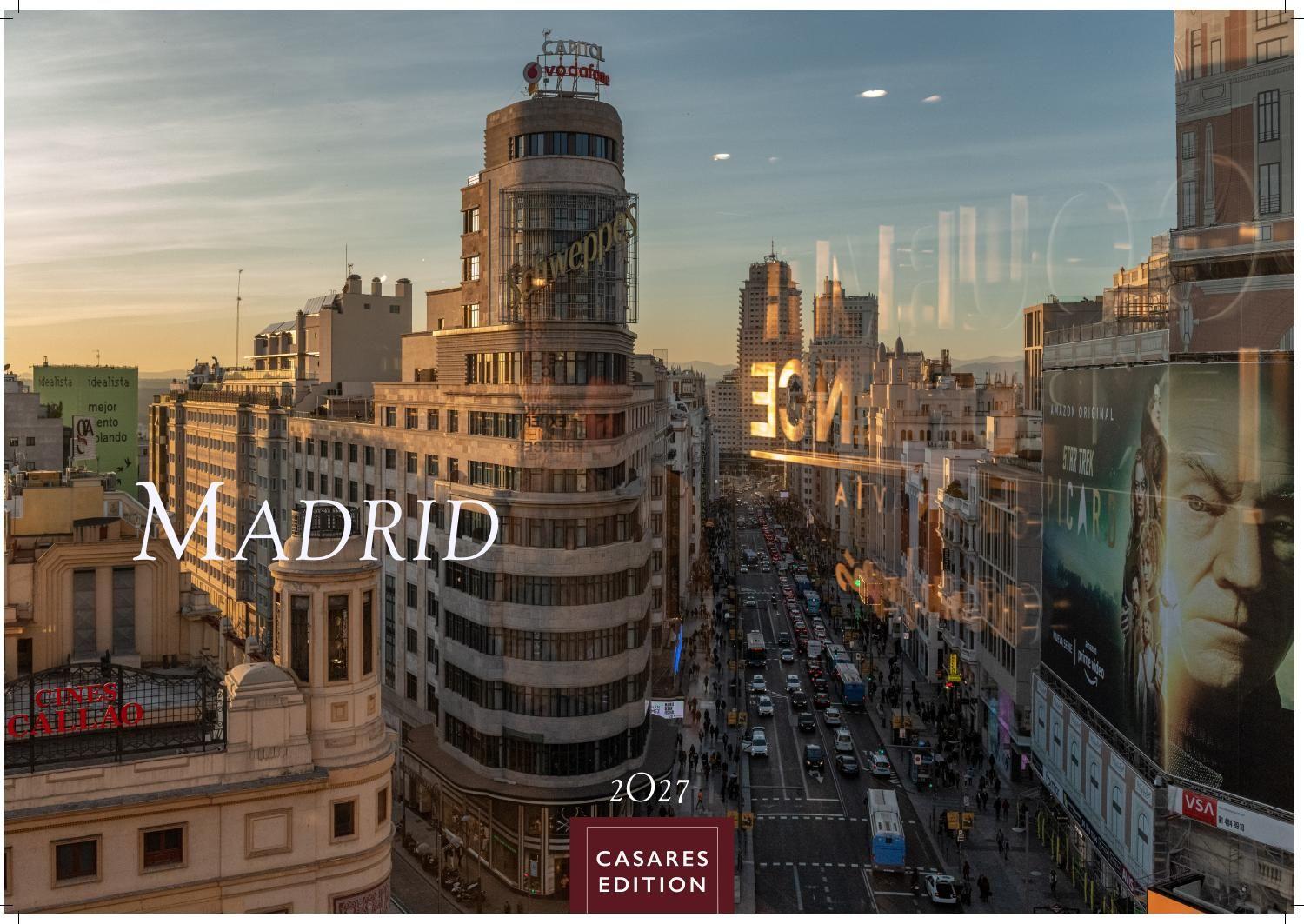 Vorderes Coverbild Madrid Kalender 2027 - Wandkalender | Fotokalender Spanien 35x50cm Grosses Format - mit atemberaubenden Fotos der bekanntesten Sehenswürdigkeiten und Highlights der spanischen Metropole