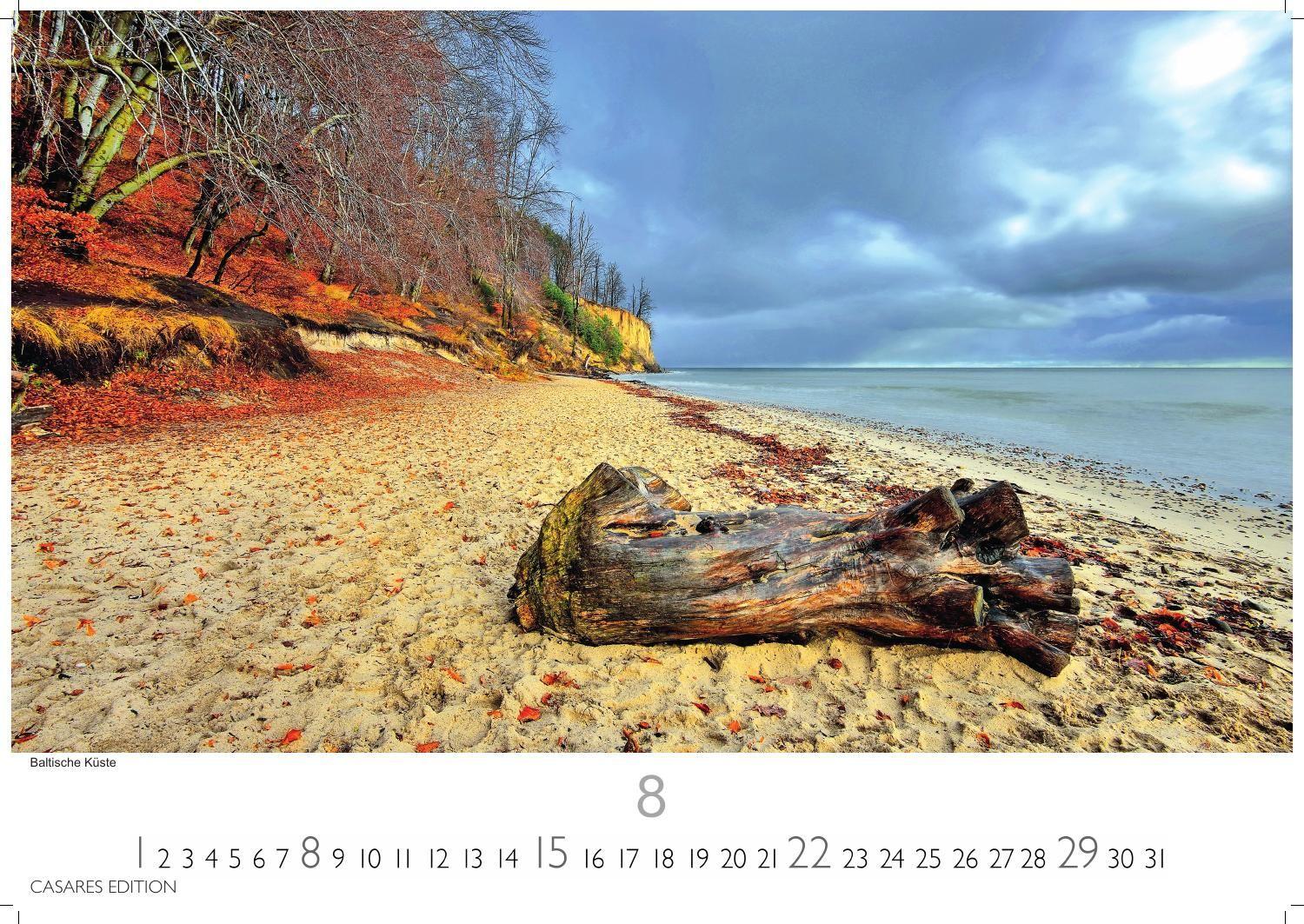 Beispielinhalt (Bild) Ostseeküste Kalender 2027 - Wandkalender | Fotokalender Deutschland 24x35cm | Stimmungsvolle Küstenmomente im Ostseeküste - 12 faszinierende Ansichten von Meer und Natur