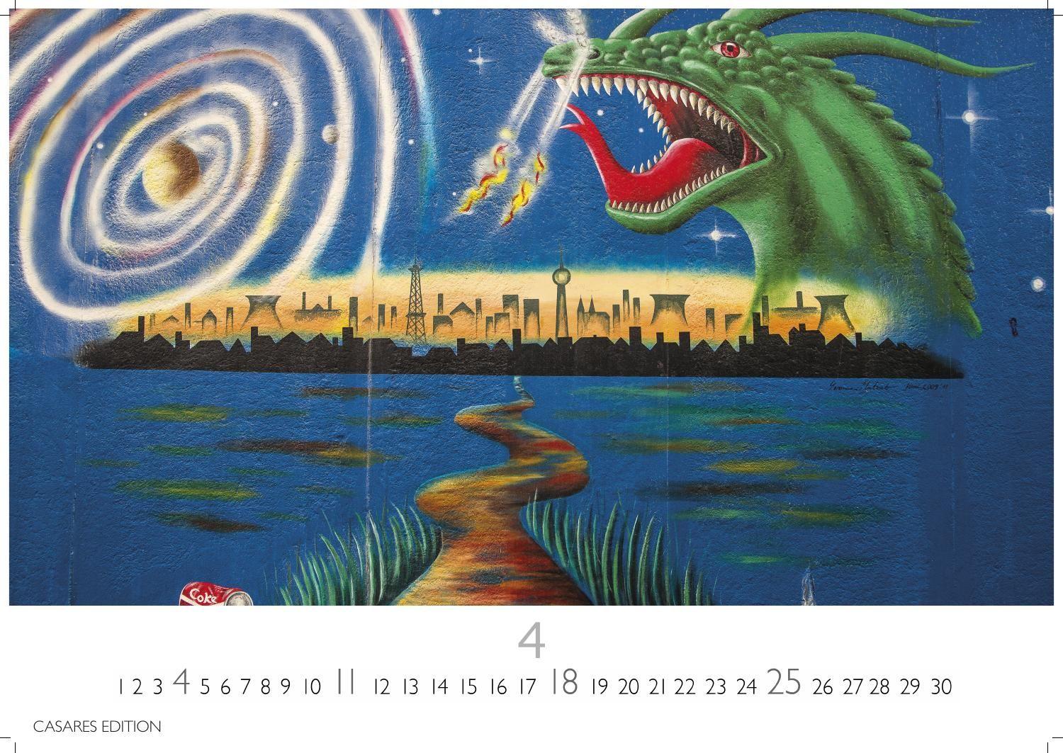 Beispielinhalt (Bild) Berlin Street Art Kalender 2027 - Wandkalender | Fotokalender Deutschland 35x50cm Großformat - Vielfalt und Kreativität der urbanen Kunst