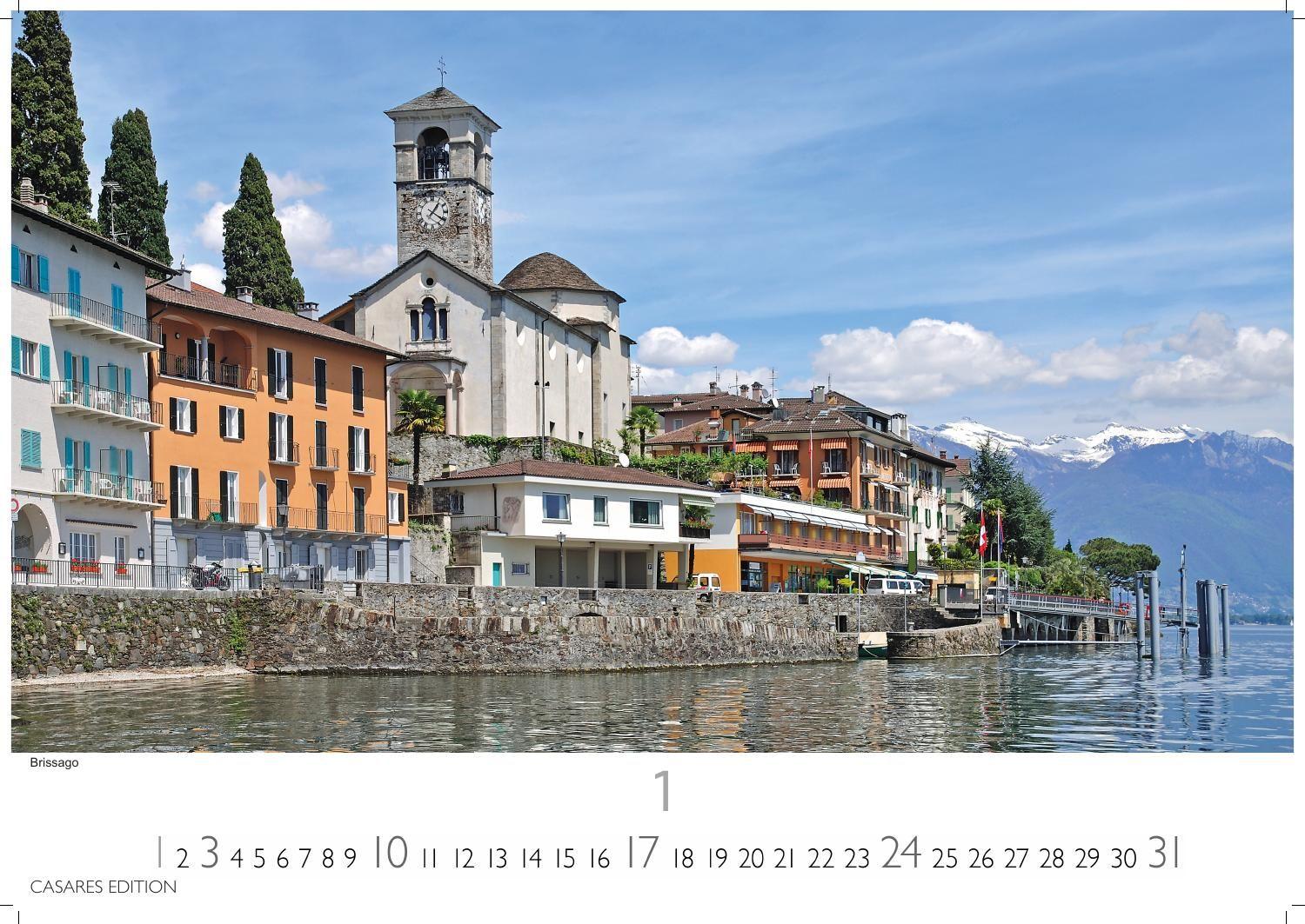 Beispielinhalt (Bild) Lago Maggiore Kalender 2027 - Wandkalender | Fotokalender Italien 35x50cm - . mit 12 traumhaften Motiven