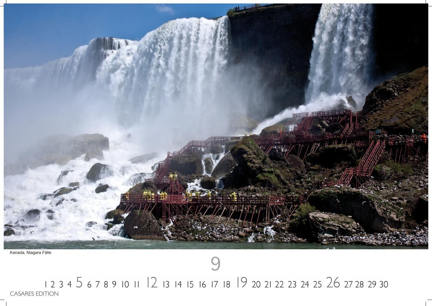 Beispielinhalt (Bild) Wasserfälle Kalender 2027 - Wandkalender | Fotokalender Naturkalender 24x35cm - Inspirierende Wasserfall-Fotografien für das ganze Jahr