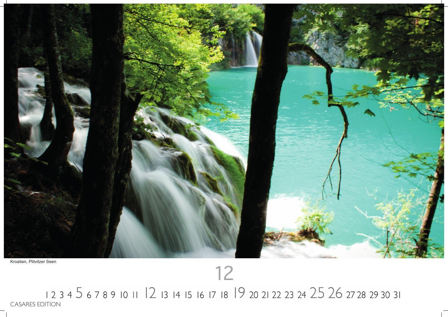 Beispielinhalt (Bild) Wasserfälle Kalender 2027 - Wandkalender | Fotokalender Naturkalender 24x35cm - Inspirierende Wasserfall-Fotografien für das ganze Jahr