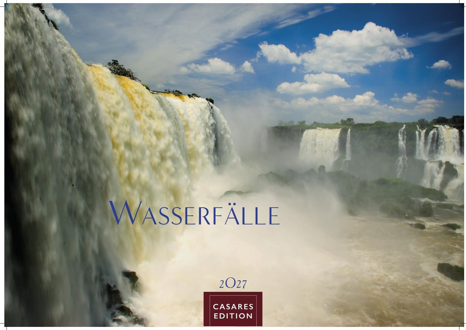 Vorderes Coverbild Wasserfälle Kalender 2027 - Wandkalender | Fotokalender Naturkalender 24x35cm - Inspirierende Wasserfall-Fotografien für das ganze Jahr