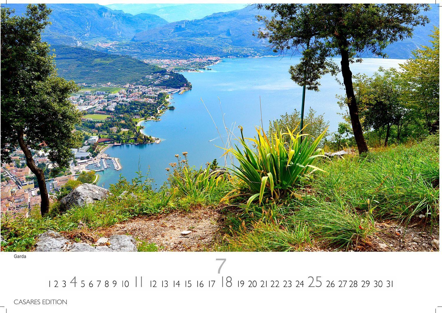Beispielinhalt (Bild) Gardasee Kalender 2027 - Wandkalender | Fotokalender Italien 35x50cm- Italienische Sehnsucht für jeden Monat