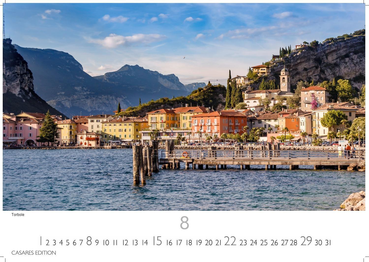 Beispielinhalt (Bild) Gardasee Kalender 2027 - Wandkalender | Fotokalender Italien 35x50cm- Italienische Sehnsucht für jeden Monat