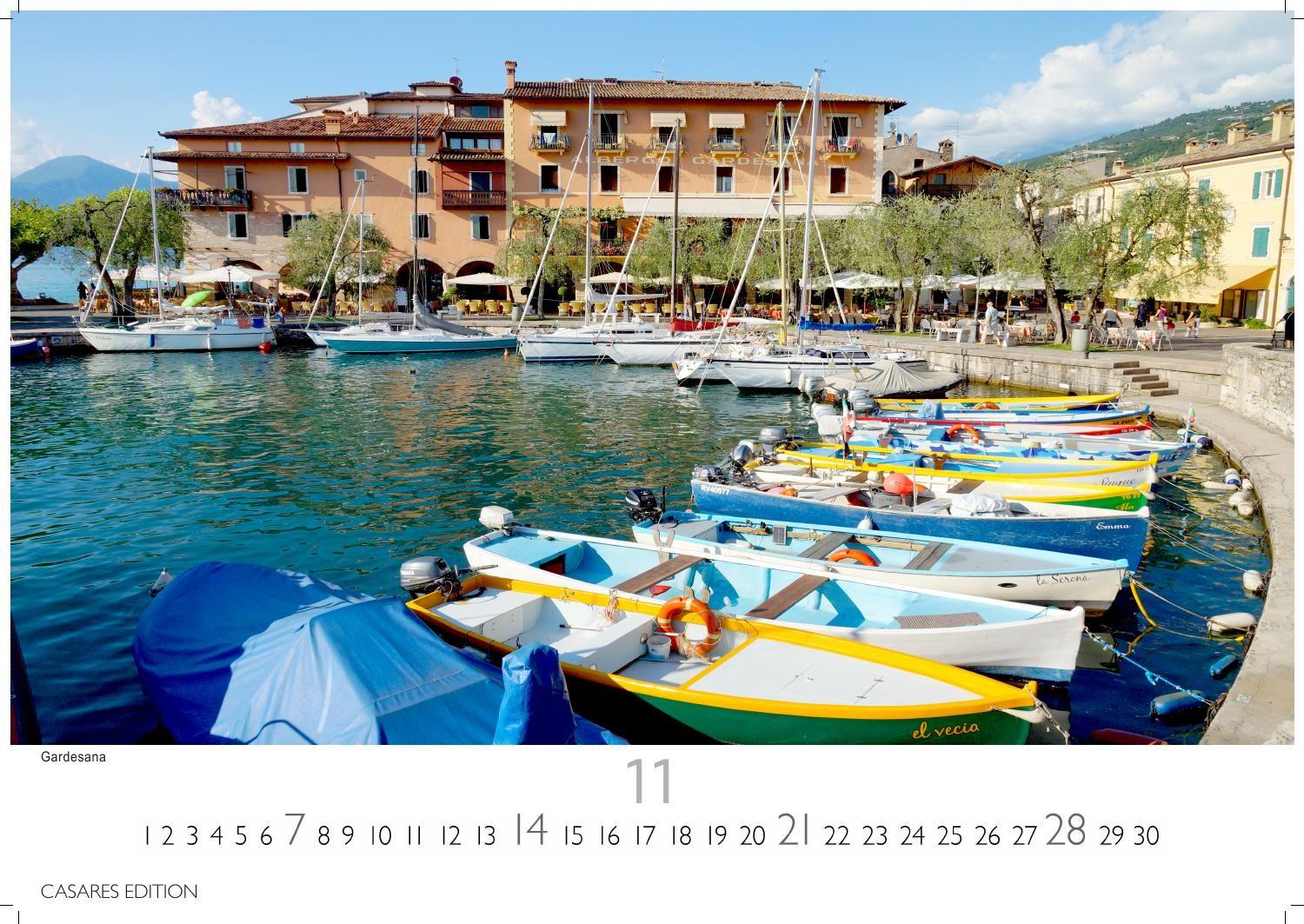 Beispielinhalt (Bild) Gardasee Kalender 2027 - Wandkalender | Fotokalender Italien 35x50cm- Italienische Sehnsucht für jeden Monat