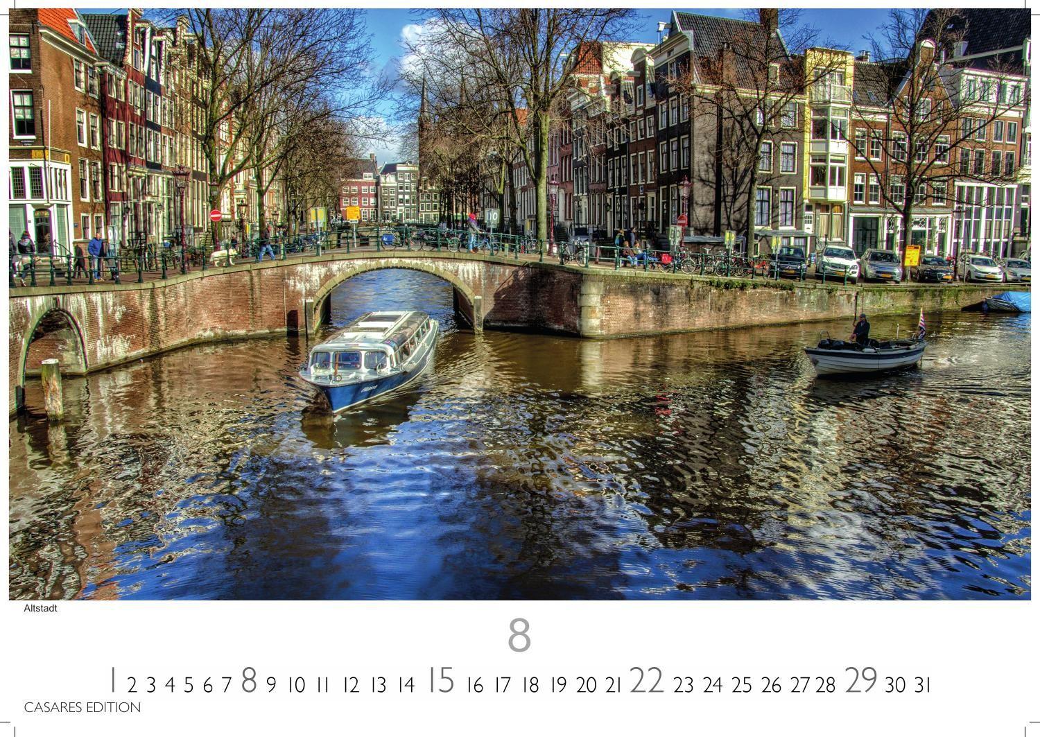 Beispielinhalt (Bild) Amsterdam Kalender 2027 - Wandkalender | Fotokalender |Niederlande |Mitteleuropa 24x35cm - Atemberaubende Fotos von Amsterdams Sehenswürdigkeiten, Kanälen und kulturellen Highlights.