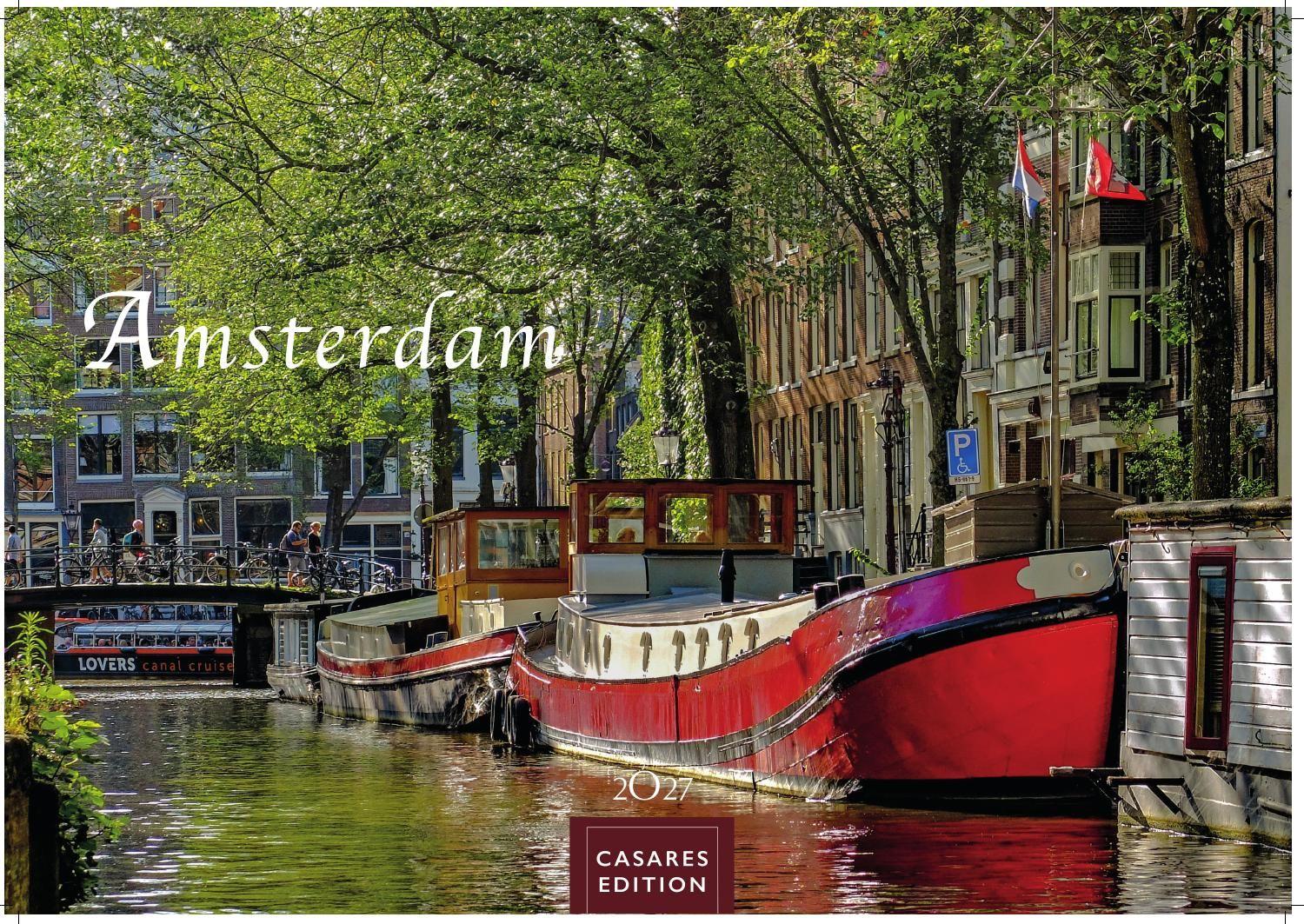 Vorderes Coverbild Amsterdam Kalender 2027 - Wandkalender | Fotokalender |Niederlande |Mitteleuropa 24x35cm - Atemberaubende Fotos von Amsterdams Sehenswürdigkeiten, Kanälen und kulturellen Highlights.