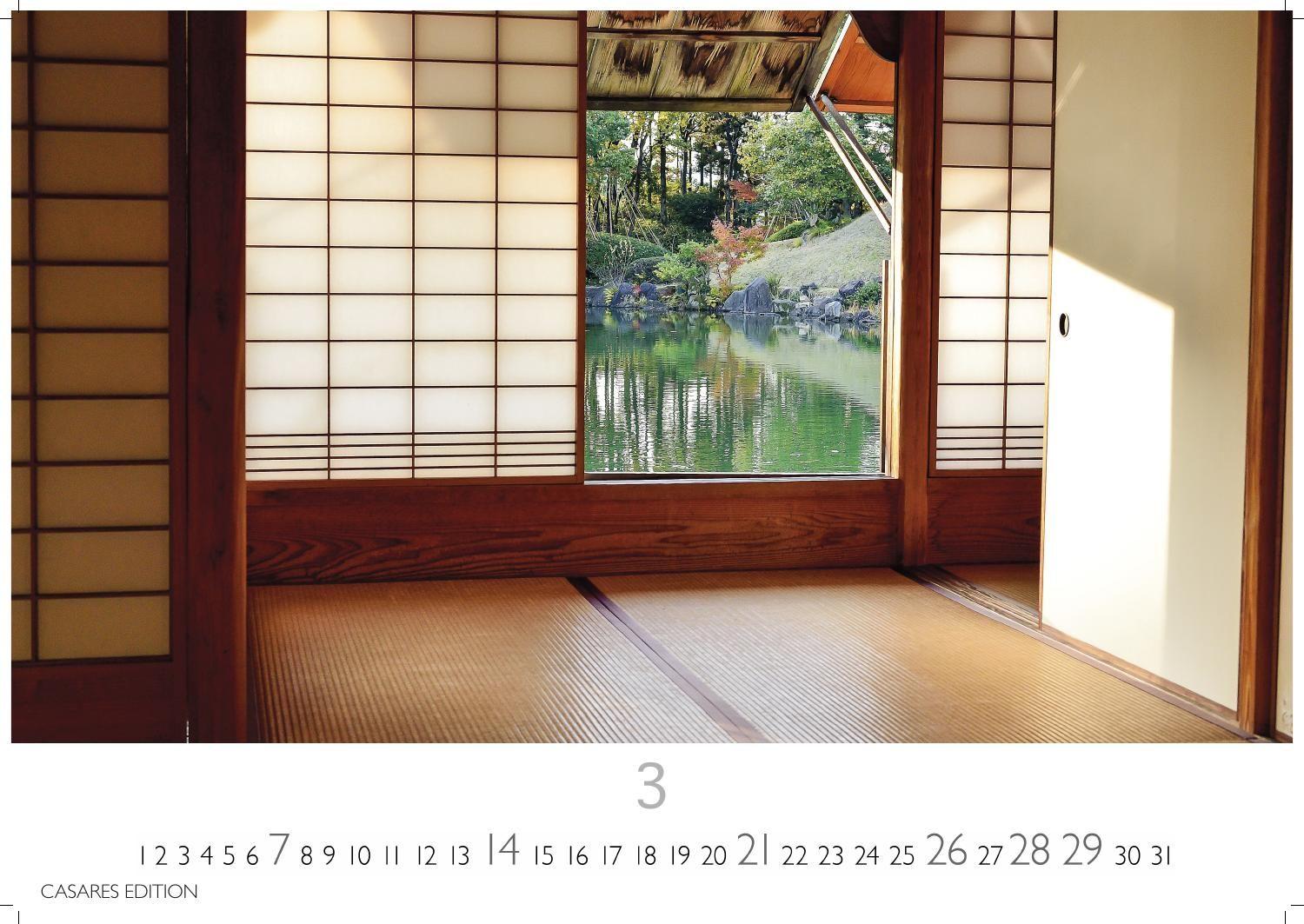 Beispielinhalt (Bild) Japanische Gärten Kalender 2027 - Wandkalender | Fotokalender Asien 24x35cm - Fotografien authentischer japanischer Gärten, perfekt für Natur- und Gartenliebhaber