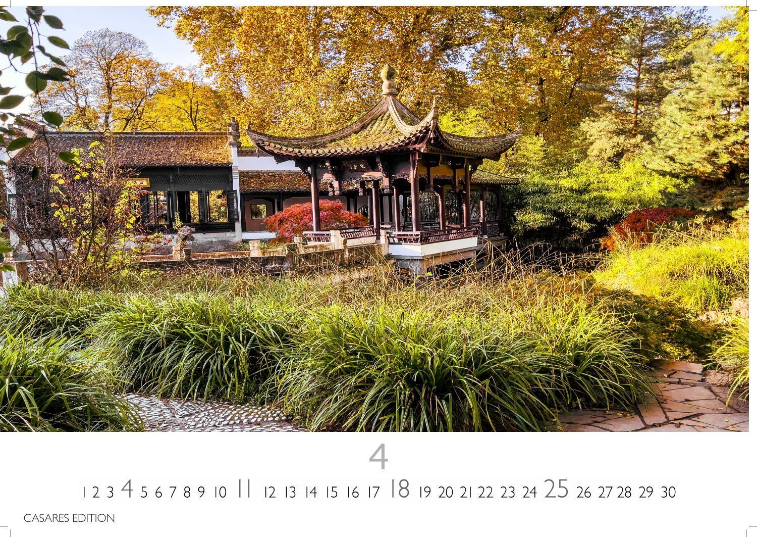 Beispielinhalt (Bild) Japanische Gärten Kalender 2027 - Wandkalender | Fotokalender Asien 24x35cm - Fotografien authentischer japanischer Gärten, perfekt für Natur- und Gartenliebhaber