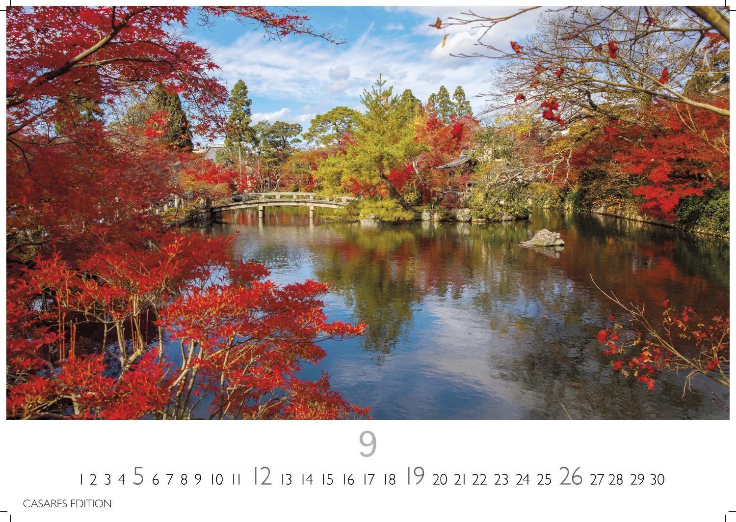 Beispielinhalt (Bild) Japanische Gärten Kalender 2027 - Wandkalender | Fotokalender Asien 24x35cm - Fotografien authentischer japanischer Gärten, perfekt für Natur- und Gartenliebhaber