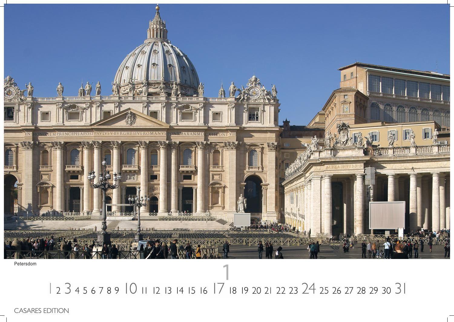 Beispielinhalt (Bild) Rom Kalender 2027 - Wandkalender | Fotokalender Italien 35x50cm - mit 12 beeindruckenden Motiven der ewigen Stadt