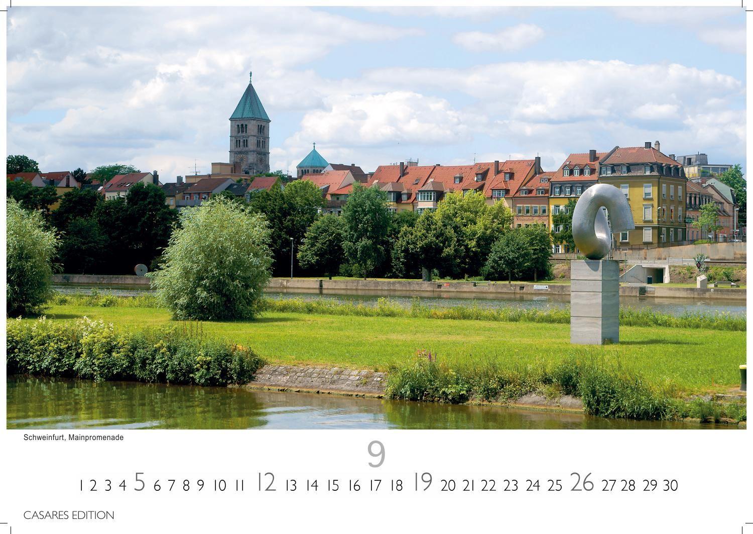 Beispielinhalt (Bild) Franken Kalender 2027 - Wandkalender | Fotokalender Deutschland 50x35cm - faszinierende Landschaften, historische Orte und Natur