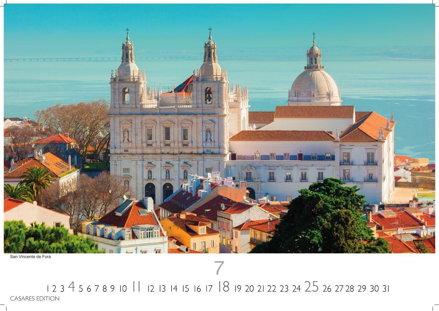 Beispielinhalt (Bild) Lissabon Kalender 2027 - Wandkalender | Fotokalender Portugal 35x50cm - Atemberaubende Fotos dieser schönen Stadt