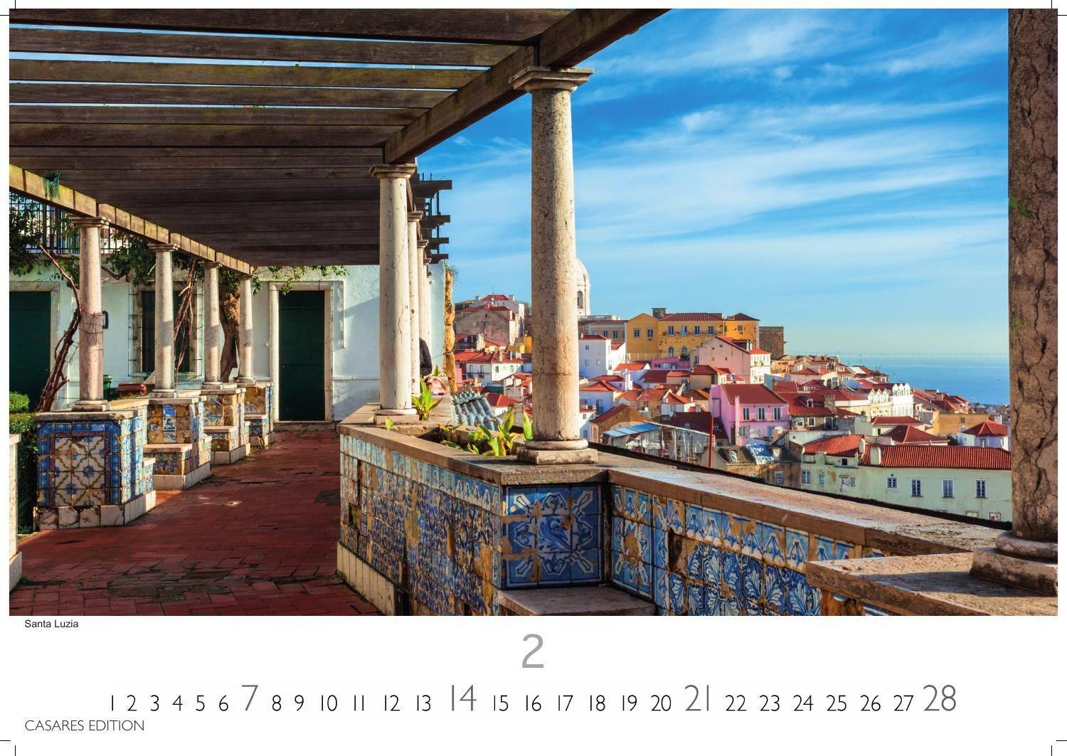 Beispielinhalt (Bild) Lissabon Kalender 2027 - Wandkalender | Fotokalender Portugal 35x50cm - Atemberaubende Fotos dieser schönen Stadt