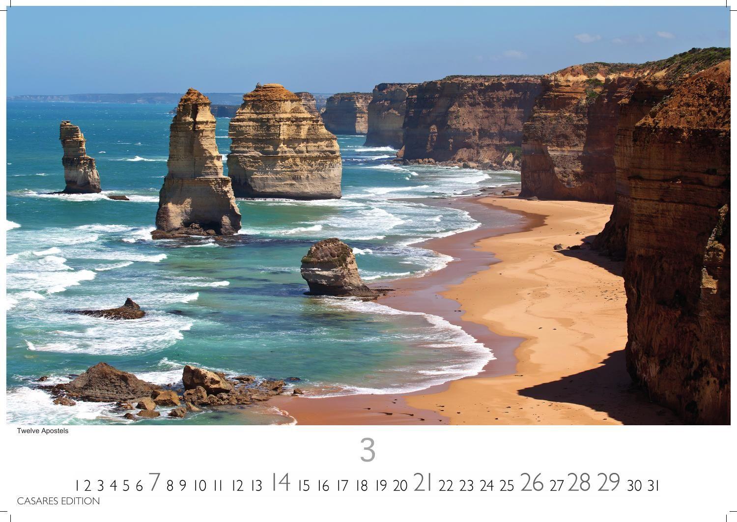 Beispielinhalt (Bild) Australien Kalender 2027 - Wandkalender | Fotokalender Ozeanien 35x50cm - 12 atemberaubende Landschaften aus Down Under, perfekt als Geschenk & Wanddeko