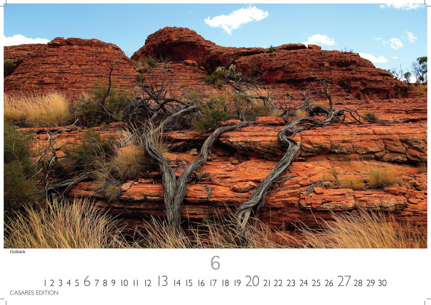 Beispielinhalt (Bild) Australien Kalender 2027 - Wandkalender | Fotokalender Ozeanien 35x50cm - 12 atemberaubende Landschaften aus Down Under, perfekt als Geschenk & Wanddeko