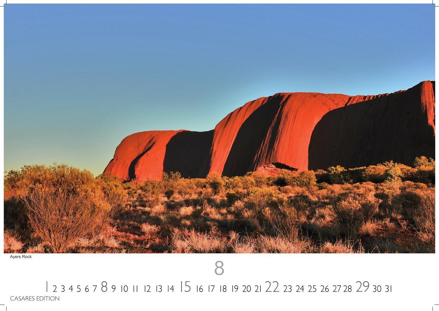 Beispielinhalt (Bild) Australien Kalender 2027 - Wandkalender | Fotokalender Ozeanien 35x50cm - 12 atemberaubende Landschaften aus Down Under, perfekt als Geschenk & Wanddeko