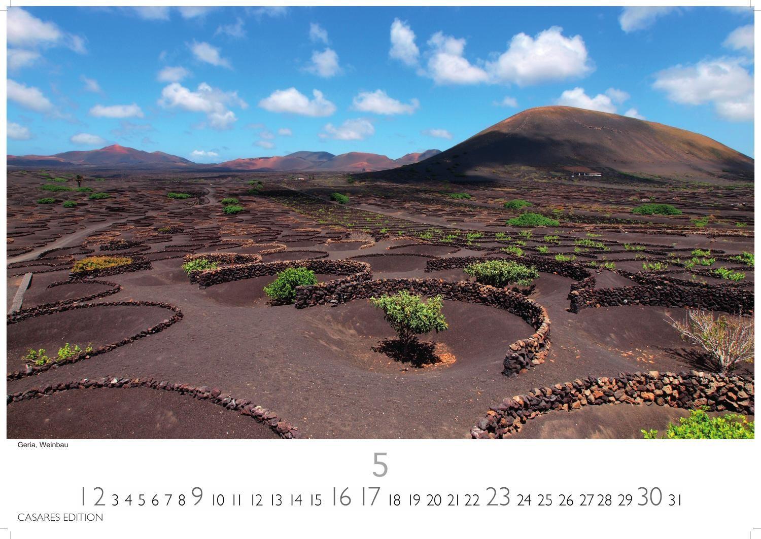 Beispielinhalt (Bild) Lanzarote Kalender 2027 - Wandkalender | Fotokalender Spanien 35x50 cm- - . mit beeindruckenden Bildern von Lanzarote