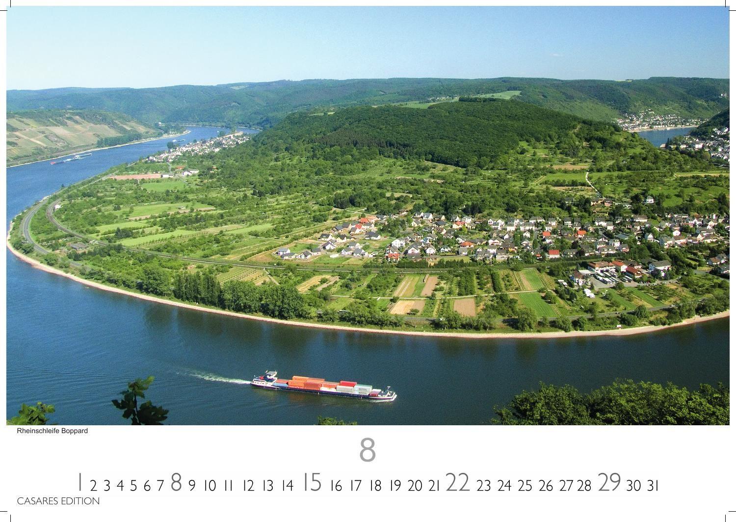 Beispielinhalt (Bild) Der Rhein Kalender 2027 - Wandkalender | Fotokalender Deutschland 24x35cm | mit 12 eindrucksvollen Aufnahmen von Flusslandschaften, Burgen und Weinregionen