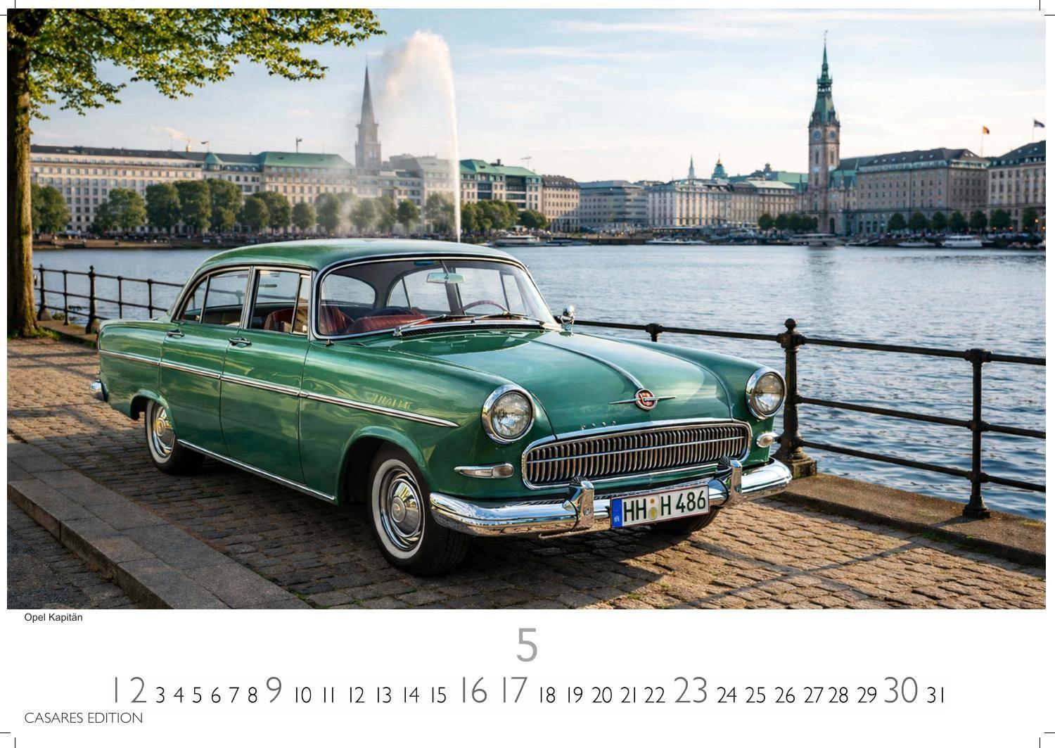 Beispielinhalt (Bild) German Classic Cars Kalender 2027 - Wandkalender | Fotokalender Oldtimer 24x35 cm - deutsche Oldtimer - Meisterwerke deutscher Automobilgeschichte
