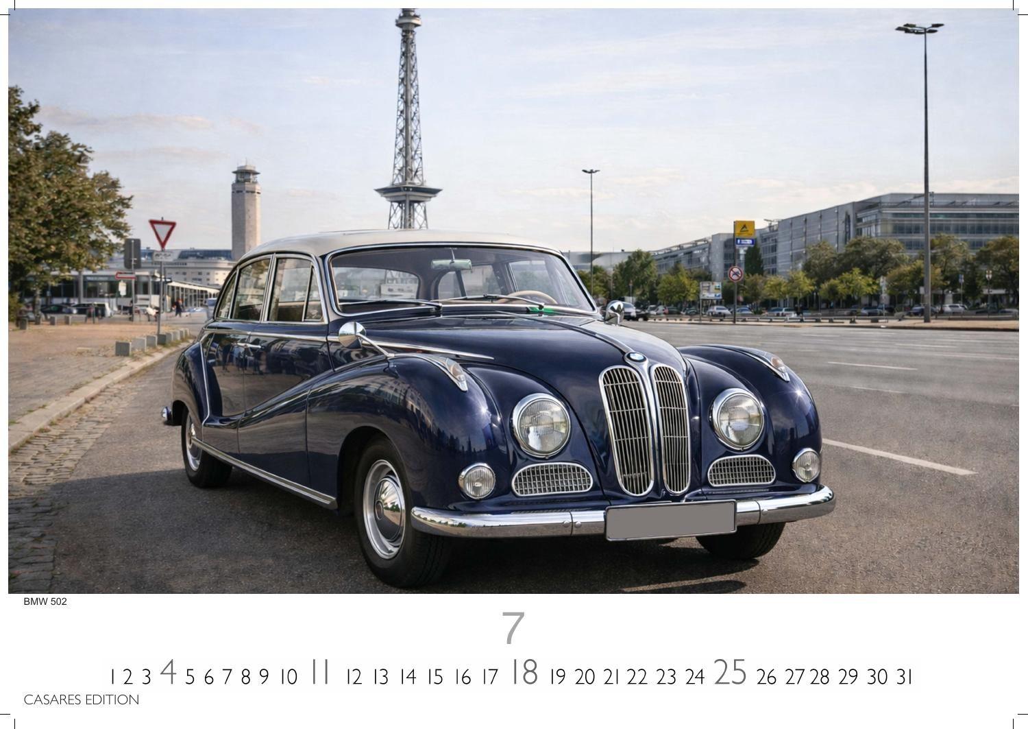 Beispielinhalt (Bild) German Classic Cars Kalender 2027 - Wandkalender | Fotokalender Oldtimer 24x35 cm - deutsche Oldtimer - Meisterwerke deutscher Automobilgeschichte