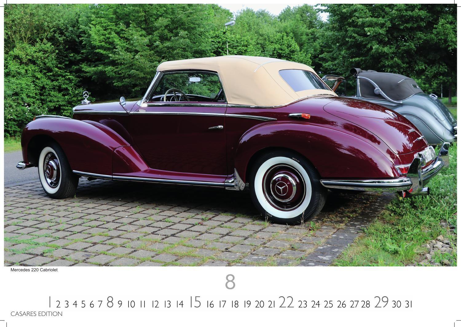 Beispielinhalt (Bild) German Classic Cars Kalender 2027 - Wandkalender | Fotokalender Oldtimer 24x35 cm - deutsche Oldtimer - Meisterwerke deutscher Automobilgeschichte